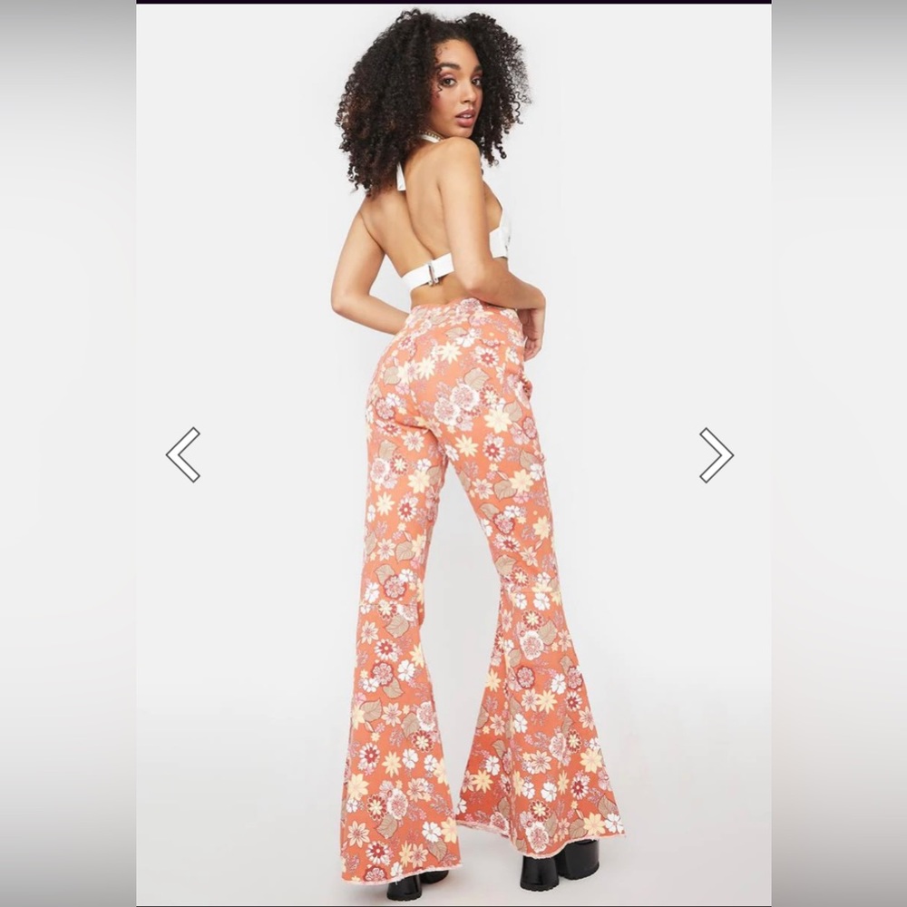 Dolls Kill floral flares